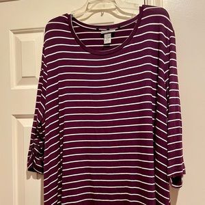 Catherine’s purple striped blouse women’s size 2x